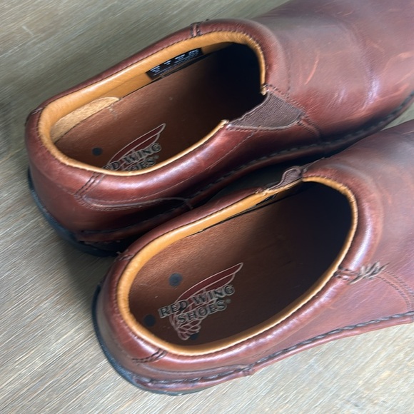 Red Wing Shoes Brown Leather Slip On Work Safety Shoes Women's Size 6.5 - Picture 4 of 14